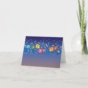 Ombre Rainbow Lanterns TACK DU-kort Kort