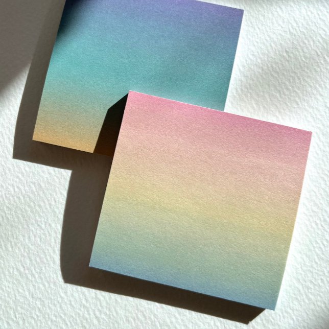 Ombré Rainbow Post-it Notes Block (Rainbow and dusk ombré notes from Joy Design.)