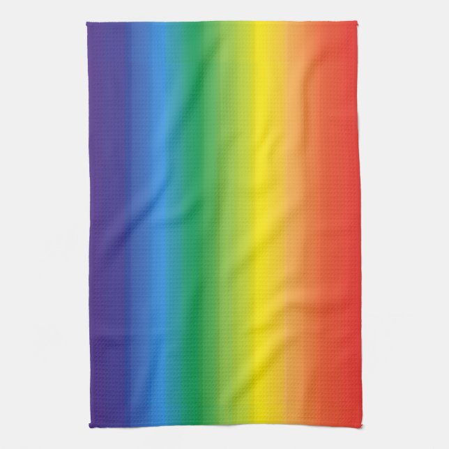 Ombre Rainbow Pride House Flagga Kökshandduk (Vertikal)