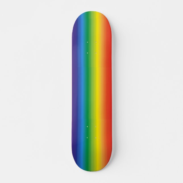 Ombre Rainbow Pride Husflagga Mini Skateboard Bräda 18,5 Cm (Framsida)