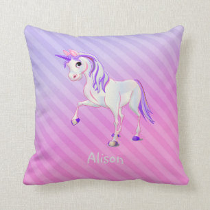 Ombre Rand och Unicorn Kudde