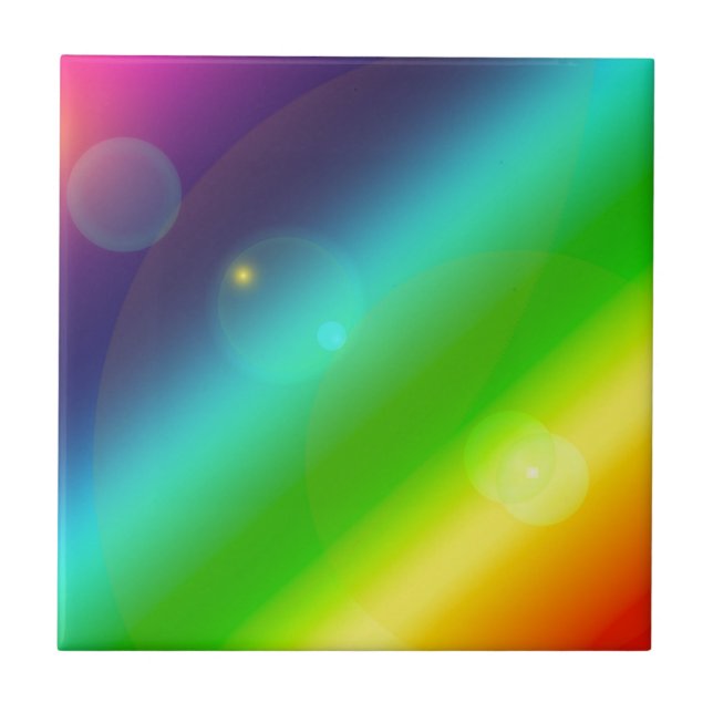 ombre regnbåge kakelplatta (Framsidan)
