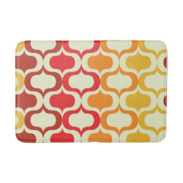 Ombre Retro Ogee i Orange, Tangerine och Röd Badrumsmatta