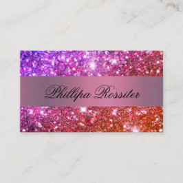 Ombre Rosa and Red Glitter Event Planner Visitkort