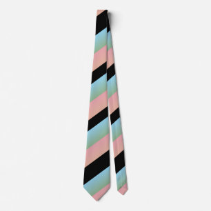 Ombre Rosa Blue Grönt Multi Diagonal Rand Slips