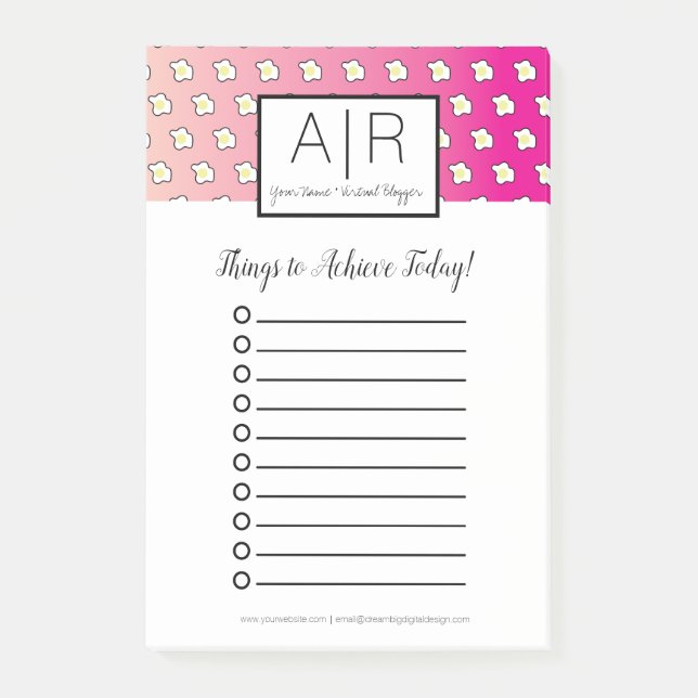 Ombre Rosa Fried Eggs Post-it Block (Framsida)