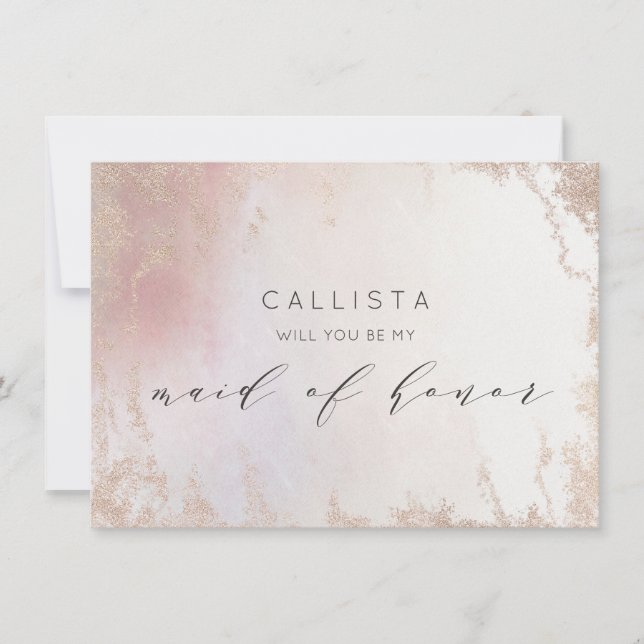 Ombre  Rosa Frost Maid of honor Frieri kort (Framsida)