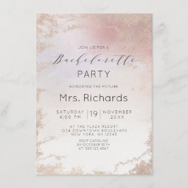 Ombre  Rosa Frosted Foil Bachelorette Party Inbjudningar