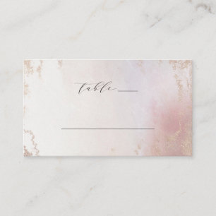 Ombre Rosa Frosted Foil Bröllop Bordsnummer Placeringskort