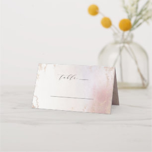 Ombre Rosa Frosted Foil Bröllop Bordsnummer Placeringskort