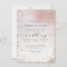Ombre Rosa Frosted Foil Script Teckensnitt Bröllo