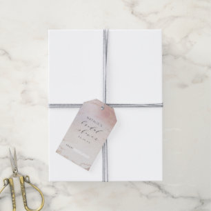 Ombre Rosa Frosted Möhippa Visning Shower Presentetikett
