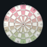 Ombre Rosa Grönt och vit Piltavla<br><div class="desc">Ombre Rosa Grönt and White Dart Board</div>