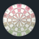 Ombre Rosa Grönt och vit Piltavla<br><div class="desc">Ombre Rosa Grönt and White Dart Board</div>