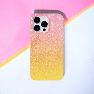 Ombre Rosa Gult Glitter Sparkles