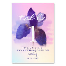 Ombre Rosa Lila Akvarell Iris Blommig Bröllop