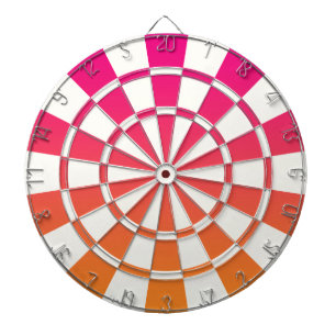 Ombre Rosa Orange och vit Piltavla