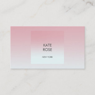 Ombre Rosa Pastel Minimalism Geometric Vip Visitkort