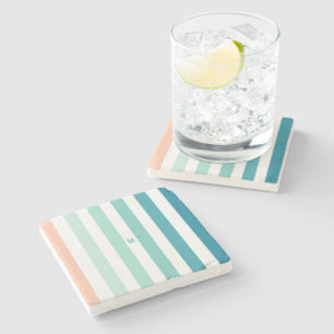 Ombre Sea Shore Rand & Personlig Monogram Stenunderlägg