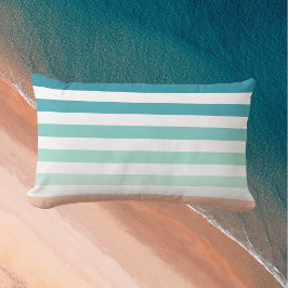 Ombre Sea Shore Rand Sea Grönt & Rosa Sand Lumbarkudde
