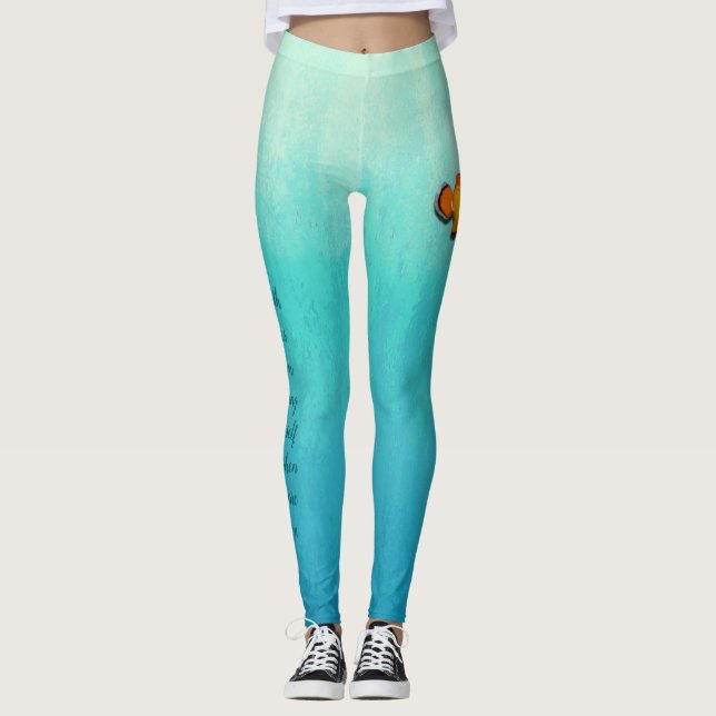 Ombre Seaside inspirations Leggings (Framsida)