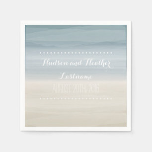 Ombre Shore Bröllop Napkins Pappersservett