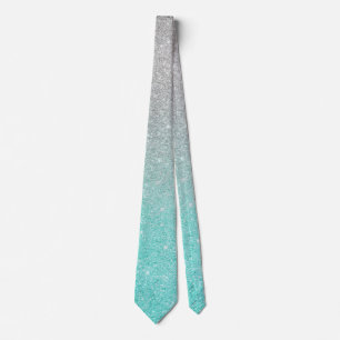 Ombre Silverblå Trendig Glitter Slips