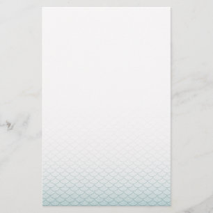 Ombre sjöjungfrufjäll brevpapper