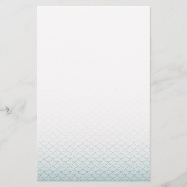 Ombre sjöjungfrufjäll brevpapper (Framsida)