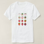 Ombré Strawbär T Shirt<br><div class="desc">Illustration av 4 rader med 3 jordgubbar ordnade från ljusaste till mörkaste.</div>