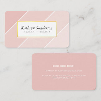 OMBRE STRIMMAR modern stilfull chic söt rosa Visitkort