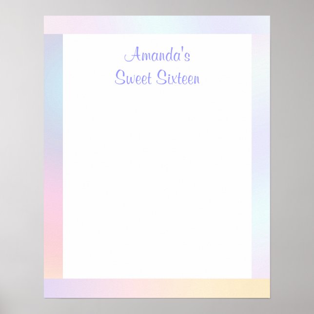 Ombre-Sweet sixteen, Bat mitzvah inloggningskort Poster (Framsidan)