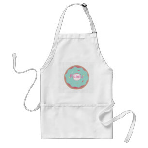 Ombre Teal Bakery Munkar Anpassat Namn Förkläde