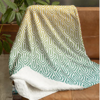Ombre-themed Turcos Gult Art Deco Mönster