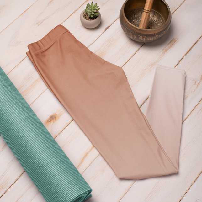 Ombre Trend Färg Burnt Copper - Pastelllegeringar Leggings (Skapare uppladdad)