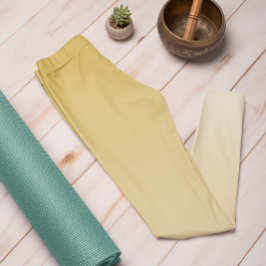 Ombre Trend Färg Golden Gult - Pastel Leggings