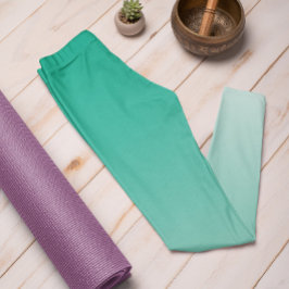 Ombre Trend Färg Jade Grönt - Pastel Leggings