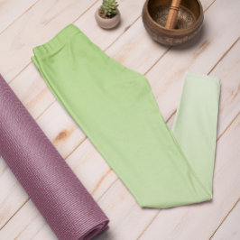 Ombre Trend Färg Kiwi Grönt - Pastel Leggings