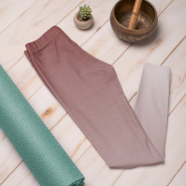 Ombre Trend Färg Mahogany Brown - Pastel Leggings