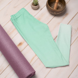 Ombre Trend Färg Minty Grönt - Pastel Leggings