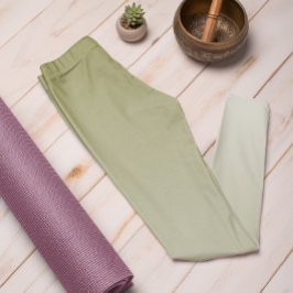 Ombre Trend Färg Oliv grönt - Pastel Leggings