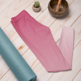 Ombre Trend Färg Vibrant Magenta Pastel Leggings