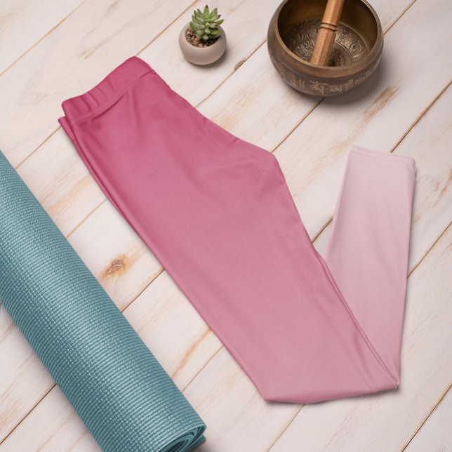 Ombre Trend Färg Vibrant Magenta Pastel Leggings (Skapare uppladdad)