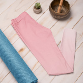 Ombre Trend Färg Watermelon Rosa Pastel Leggings