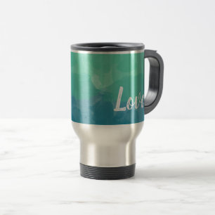 Ombre Turcos Blue och Neo Mint Kärlek Gradient Resemugg