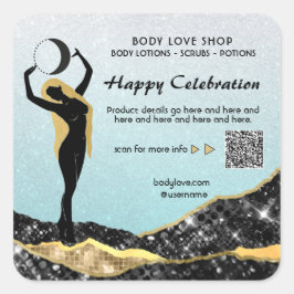 *~* Ombre Turcos Goddess avsikt Spell AP24 Fyrkantigt Klistermärke