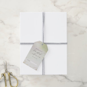 Ombre Vår Grönt Gold Foil Möhippa Visning Shower Presentetikett