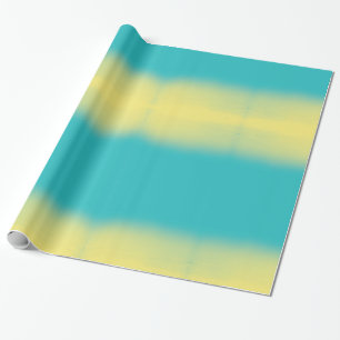 Ombre vattenfärgstruktur - krickablått och gult presentpapper