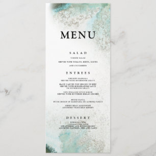 Ombre Watercolor Dinner Menu GRÖNT Meny