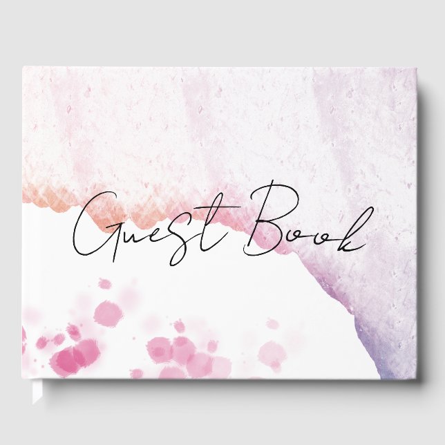 Ombre Watercolor Gästböcker (Framsida)